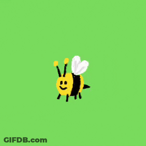 Cute Jumping Bee GIF
