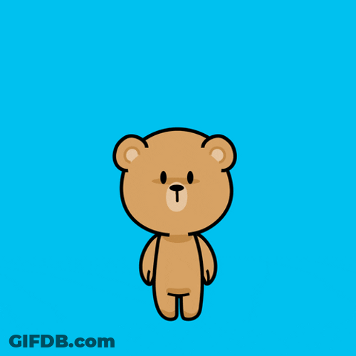 Cute Kawaii Animated Bear Apologizing GIF