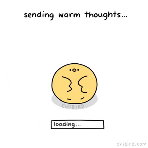 Cute Kawaii Chibird Sending Warm Thoughts GIF