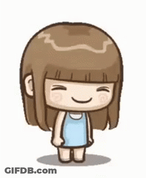 Cute Kawaii Girl Nodding Head GIF
