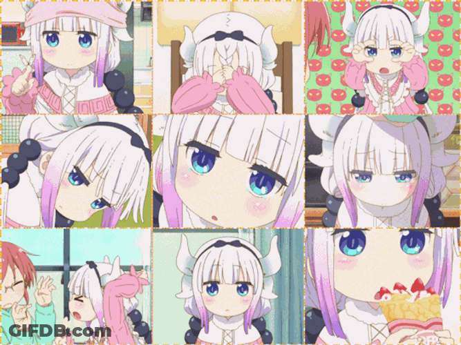 Cute Kawaii Kanna Kamui Compilation GIF