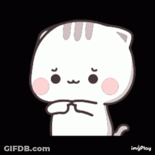 Cute Kawaii Mochi Cat Embarrassed GIF