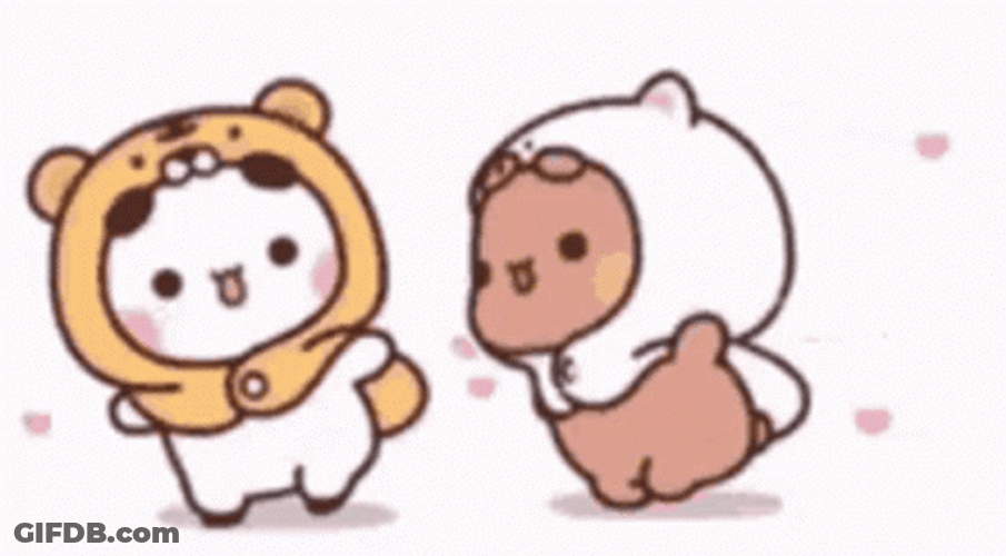 Cute Kawaii Panda And Bear Costume GIF