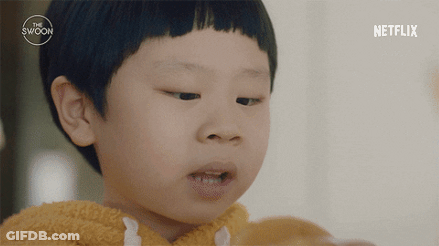 Cute Kid Bites Burger GIF