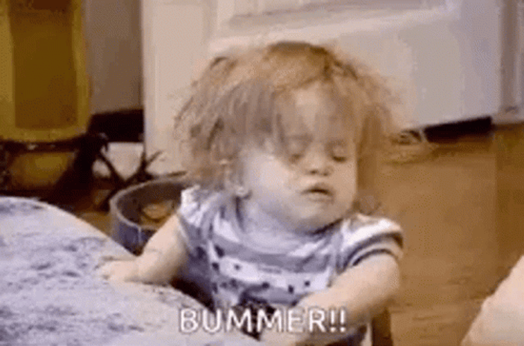 Cute Kid Bummer GIF
