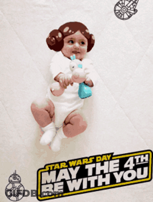 Cute Kid May The 4Th Be With You GIF