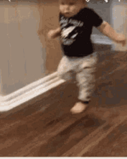 Cute Kid Running Away GIF