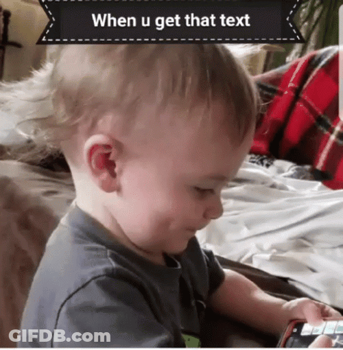 Cute Kid Text Received Sweet Smile GIF