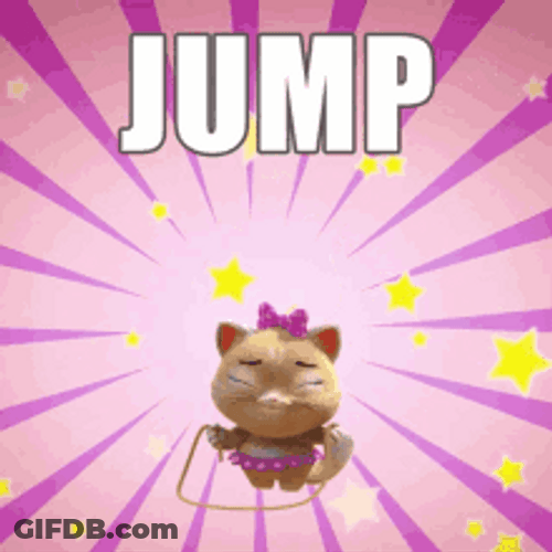 Cute Kitten Animation Jumping GIF