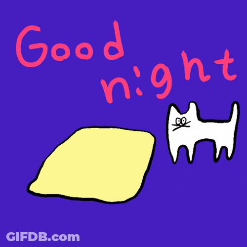 Cute Kitty Goodnight Quilt GIF