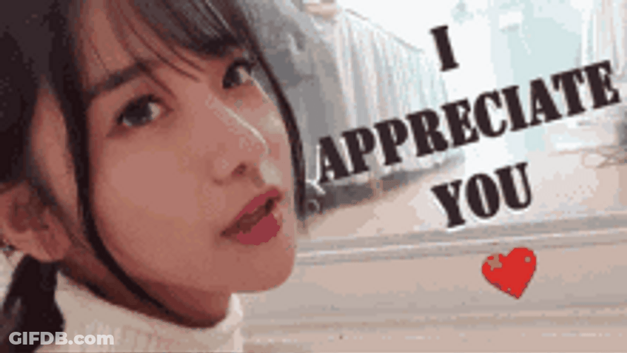 Cute Korean Girl I Appreciate You GIF
