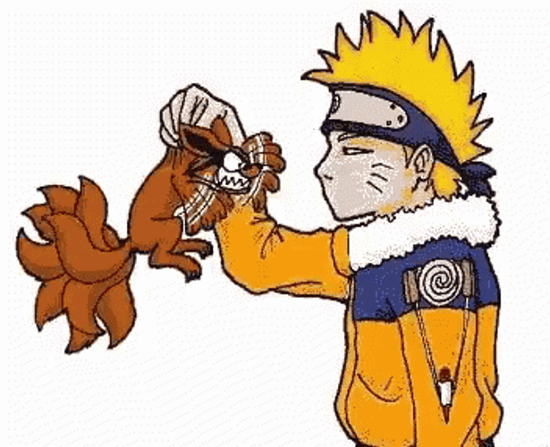 Cute Kurama Nine Tails Naruto GIF