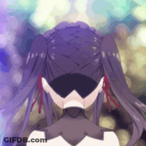 Cute Kurumi Tokisaki Looking Around GIF