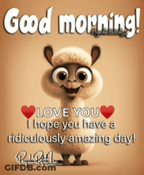 Cute Lamb Have A Good Day Love GIF