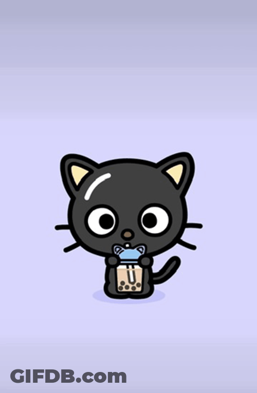 Cute Lavender Background Chococat GIF