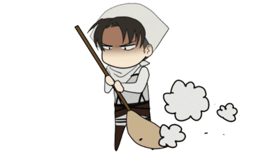 Cute Levi Motion Chibi Artwork GIF