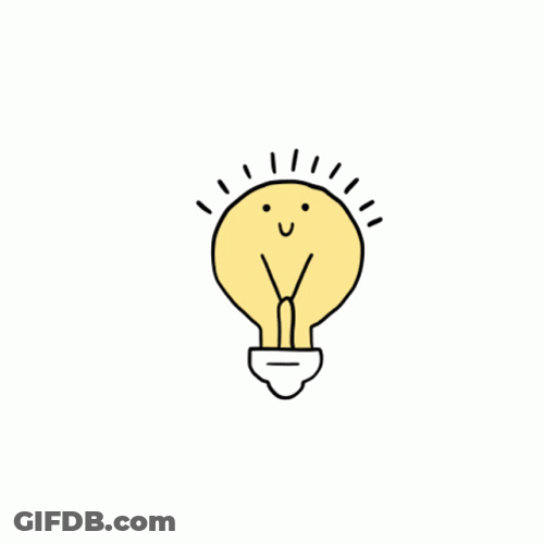 Cute Light Bulb Zoom Out GIF