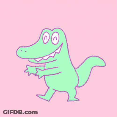 Cute Little Alligator Dancing GIF