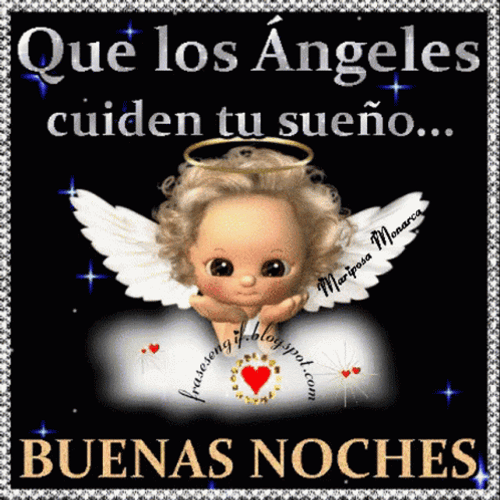 Cute Little Angel Feliz Noche GIF