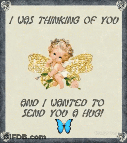Cute Little Angle Sending You A Hug GIF