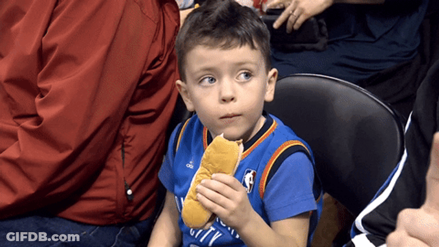 Cute Little Boy Chewing GIF