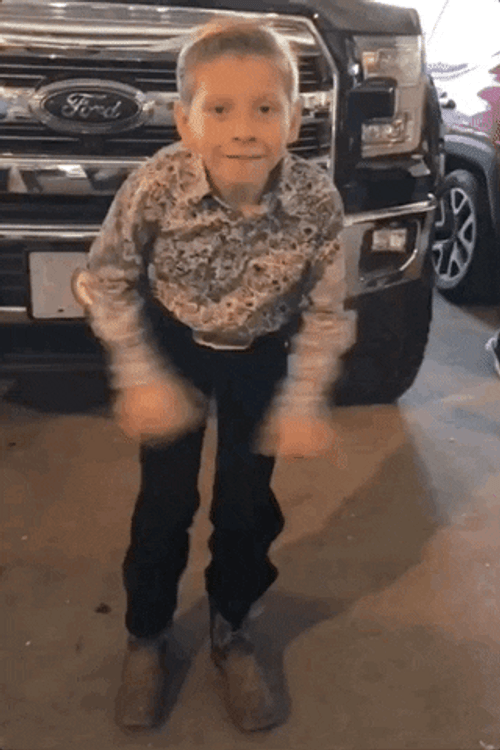 Cute Little Boy Crazy Dance GIF