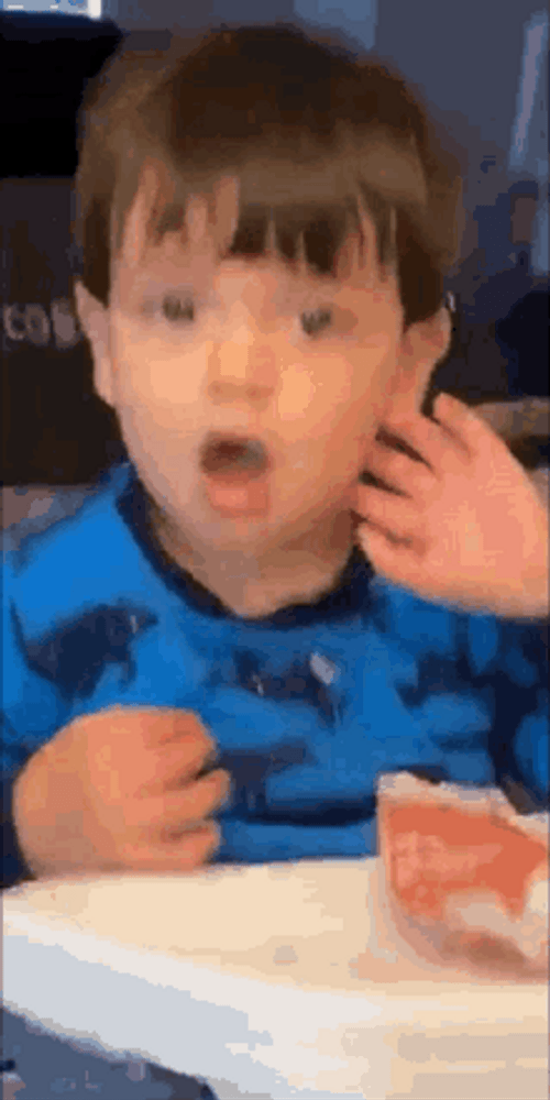 Cute Little Boy Surprised Face GIF