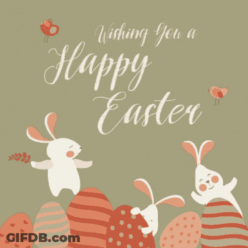 Cute Little Bunnies Good Morning Happy Easter GIF