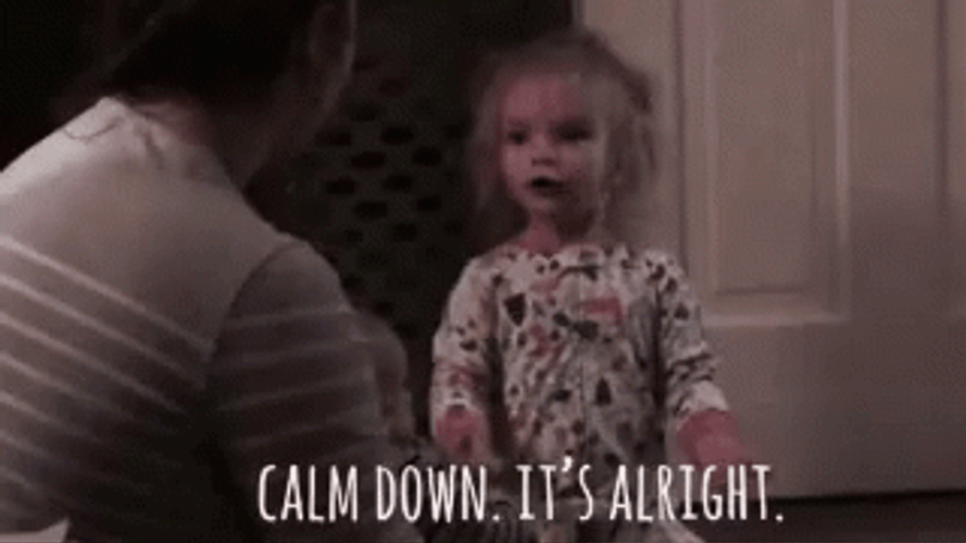 Cute Little Girl Calm Down GIF