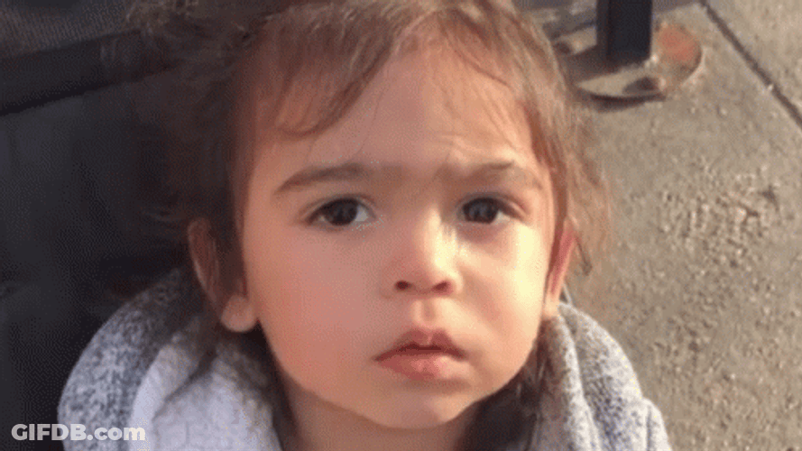 Cute Little Girl Rolls Her Eyes GIF