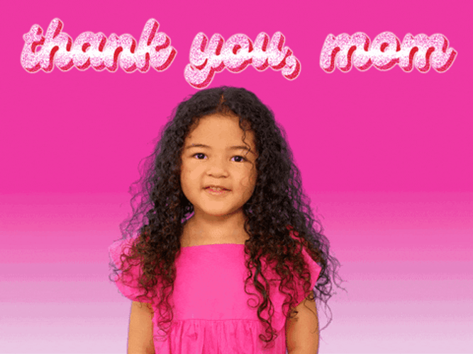 Cute Little Girl Thank And Love You Mom GIF
