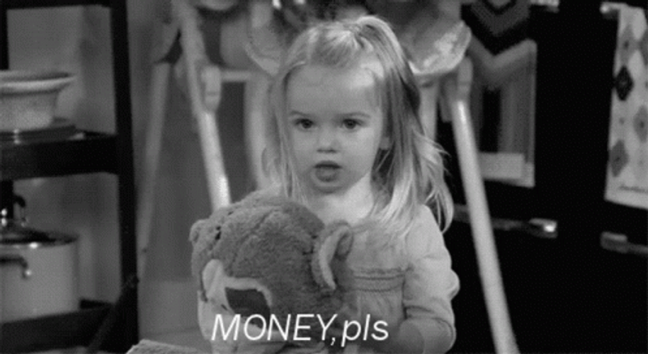 Cute Little Kid Money Please GIF