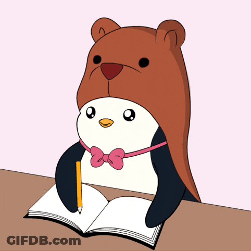 Cute Little Penguin Copy His Copy GIF