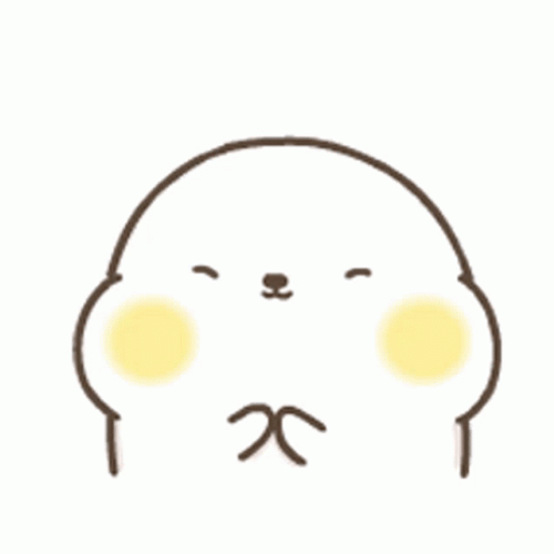 Cute Love Cheek Kiss  Seal Hibo GIF