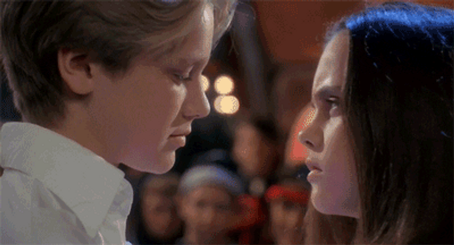 Cute Love Kids Kiss GIF