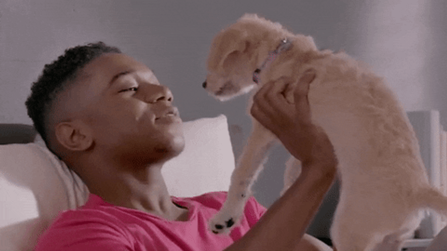 Cute Love Kissing Puppy GIF