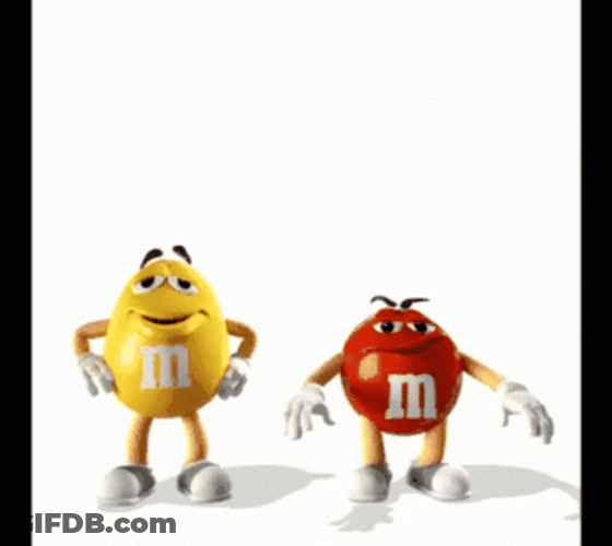 Cute M&M Squat Fitness Exercise GIF