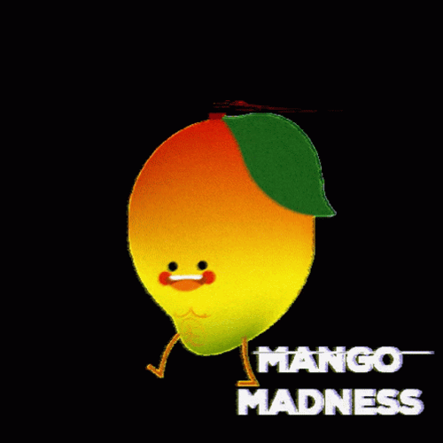 Cute Mango Madness Fruit Cartoon Glitch GIF