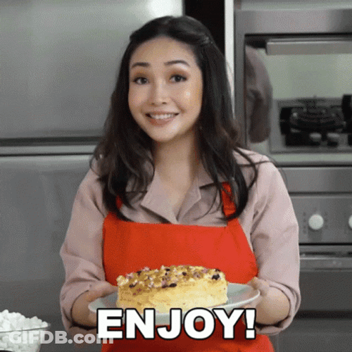 Cute Marinka Enjoy Baking Cake GIF