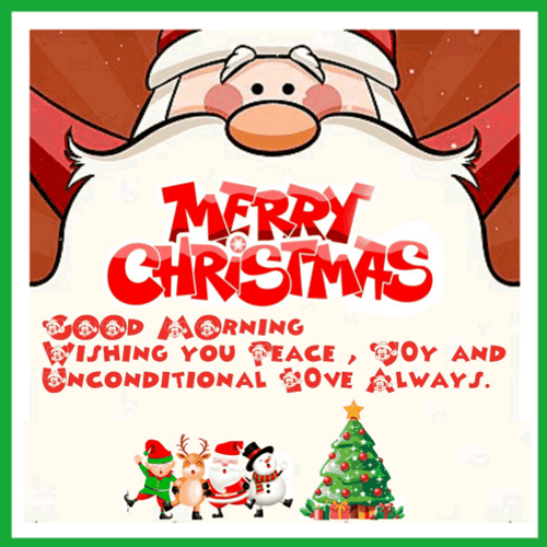 Cute Merry Christmas Santa Claus Wishes GIF