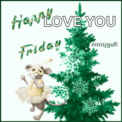 Cute Merry Christmas Wishes Happy Friday GIF