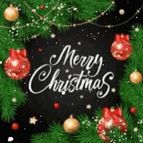 Cute Merry Christmas Wishes Sparkly Season GIF