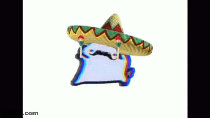 Cute Mexican Cat Dancing GIF