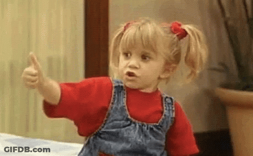 Cute Michelle Tanner Thumbs Up Kid GIF