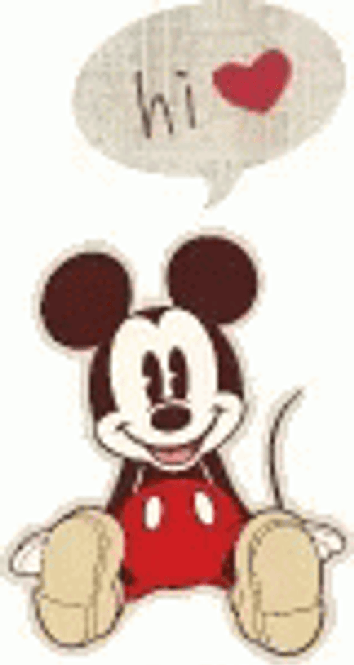 Cute Mickey Mouse Hi GIF