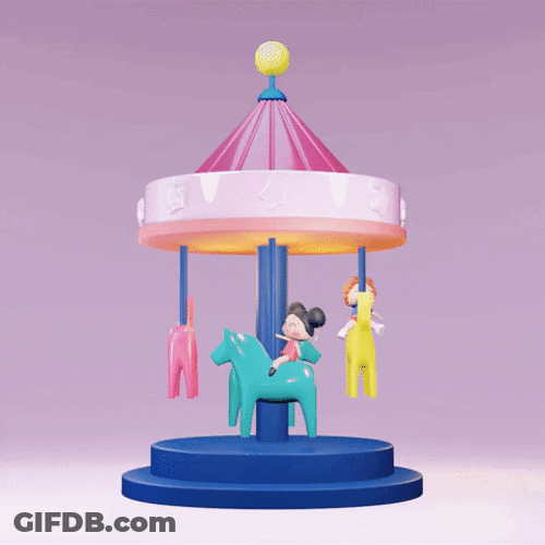 Cute Mini Merry Go Round GIF
