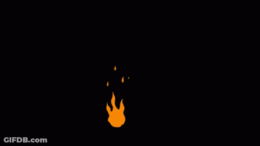 Cute Minimalist Animated Fire GIF