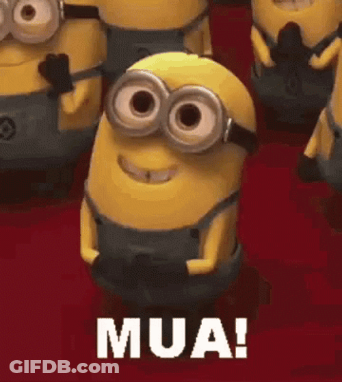 Cute Minion Blowing Kiss GIF