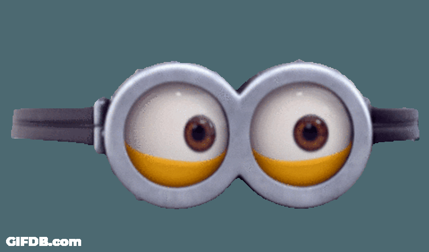 Cute Minion Eyes GIF