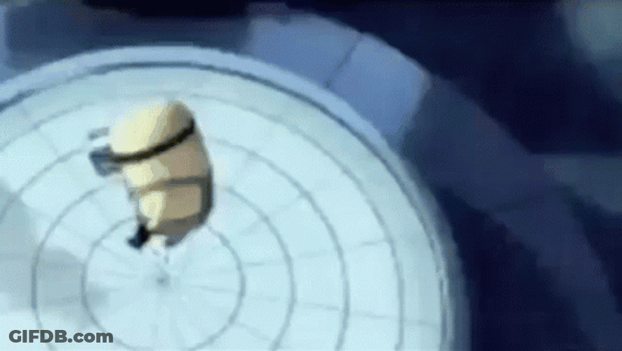 Cute Minion Floating On Air GIF